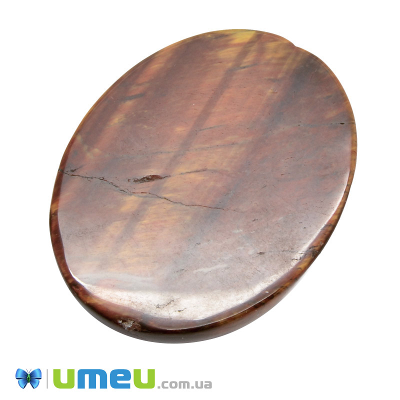 Кабошон нат. камінь Бичаче око (2 сорт), Овал, 40,1х30,1 мм (KAB-050583)