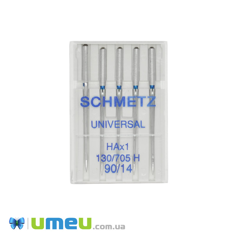 Голки SCHMETZ UNIVERSAL №90/14 для побутових швейних машин, 5 шт (SEW-043715)