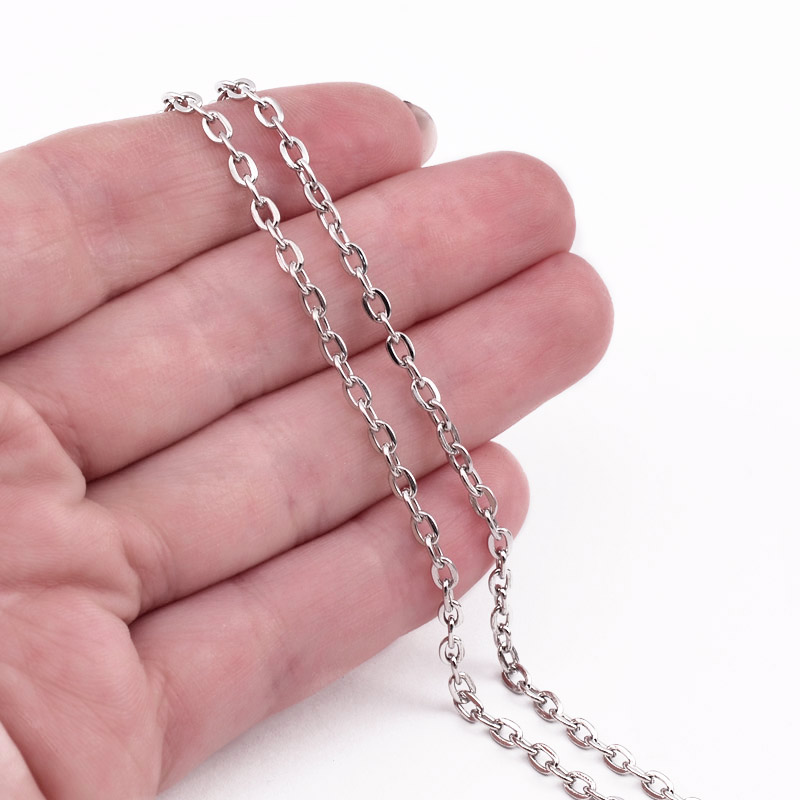 Ланцюг, Темне срібло, 4х3 мм (ZEP-001783)