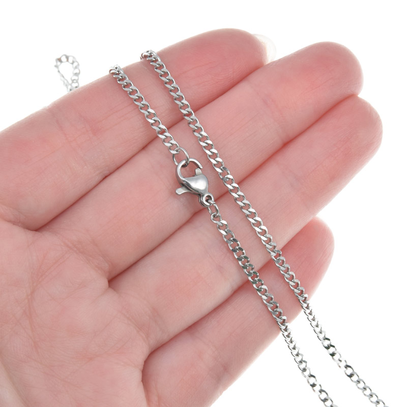 Основа на шию з нерж. ст., Темне срібло, 2,2 мм, 60 см (STL-058305)