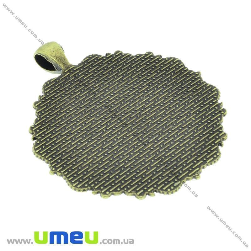 Основа круглая, 54х45 мм, 35 мм, Античная бронза (OSN-033686)