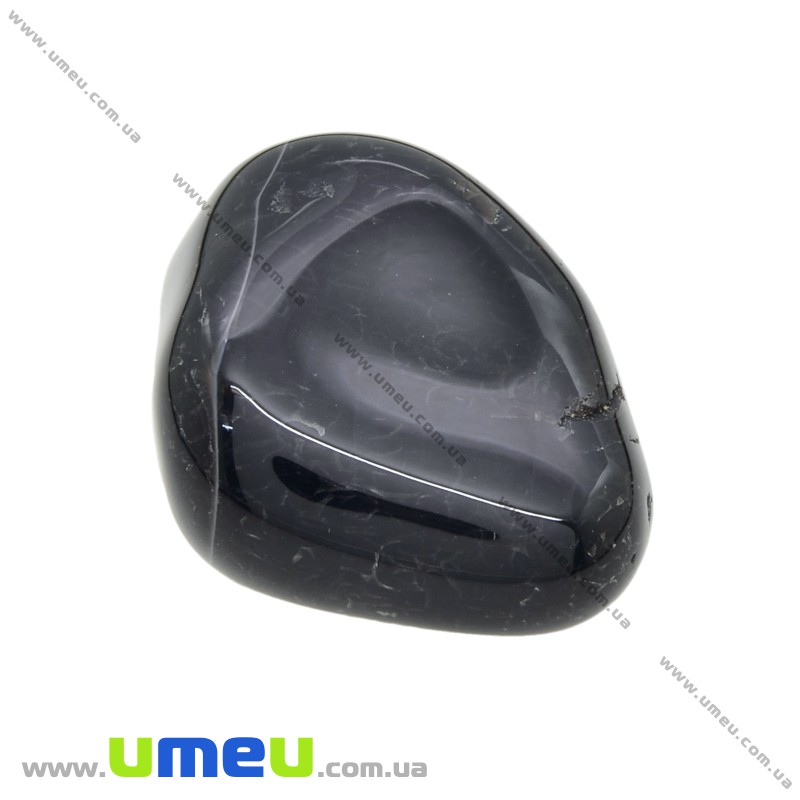 Галтовка Агат чорний, 31х25х17 мм (POD-033264)