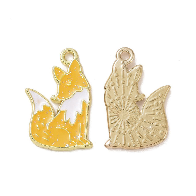 Підвіска метал. Лисиця, Стійке покриття, 23х14,5 мм, Золото (POD-053624)