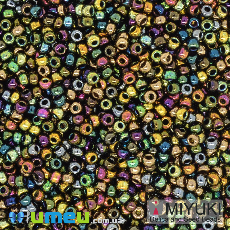 Бісер японський Miyuki круглий RR 11/0 №MIX23, Мікс ірис (BIS-039797)