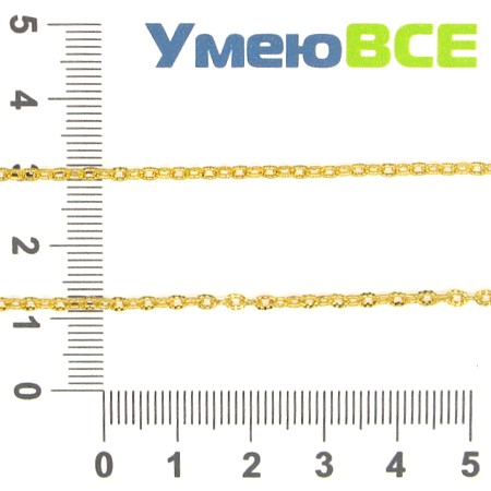 Ланцюг, Золото, 3х2 мм (ZEP-007758)