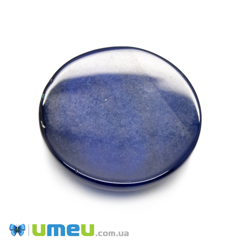 Кабошон нат. камінь Агат синій, Круглий, 20,2 мм (KAB-049994)