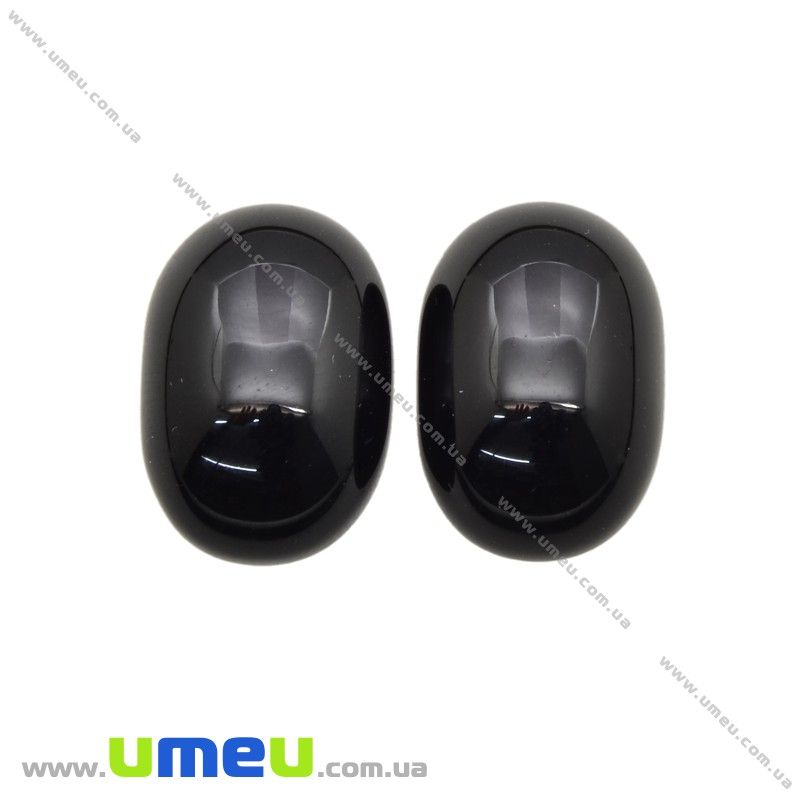 Кабошон нат. камінь Обсідіан чорний, Овал, 18х13 мм (KAB-028847)