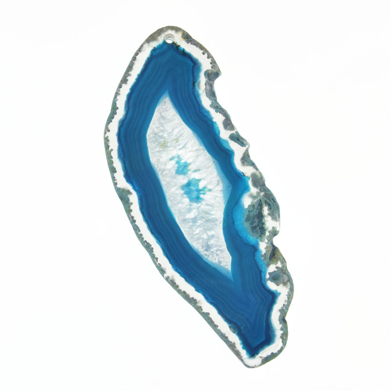 Зріз Агату, Синій, 97х40 мм (POD-032438)