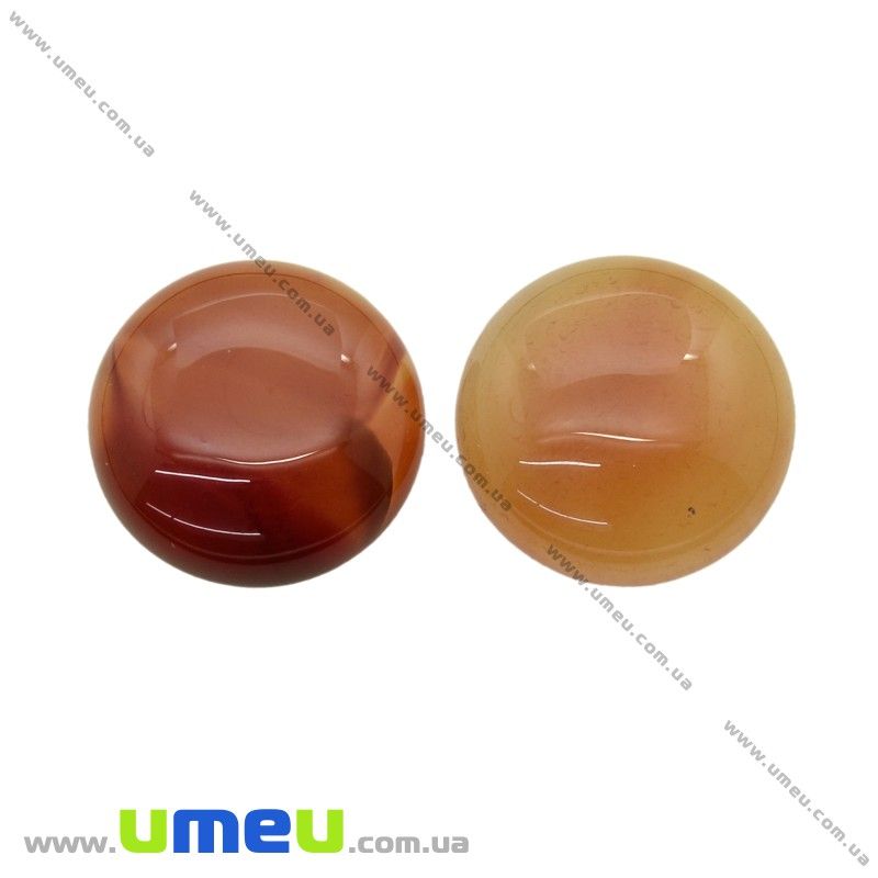 Кабошон нат. камінь Сердолік, Круглий, 20 мм (KAB-020567)