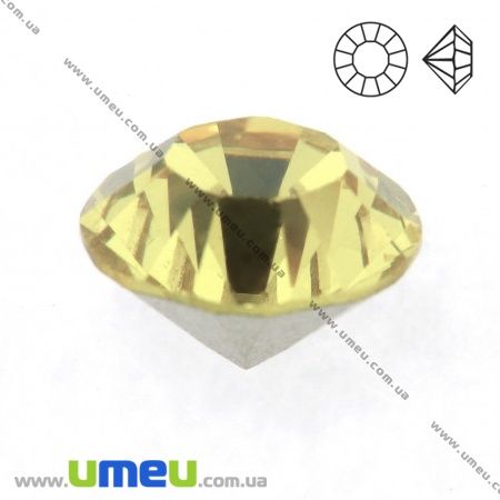 Стрази скляні конусні SS14 (3,6 мм), Жовті світлі (STR-018822)