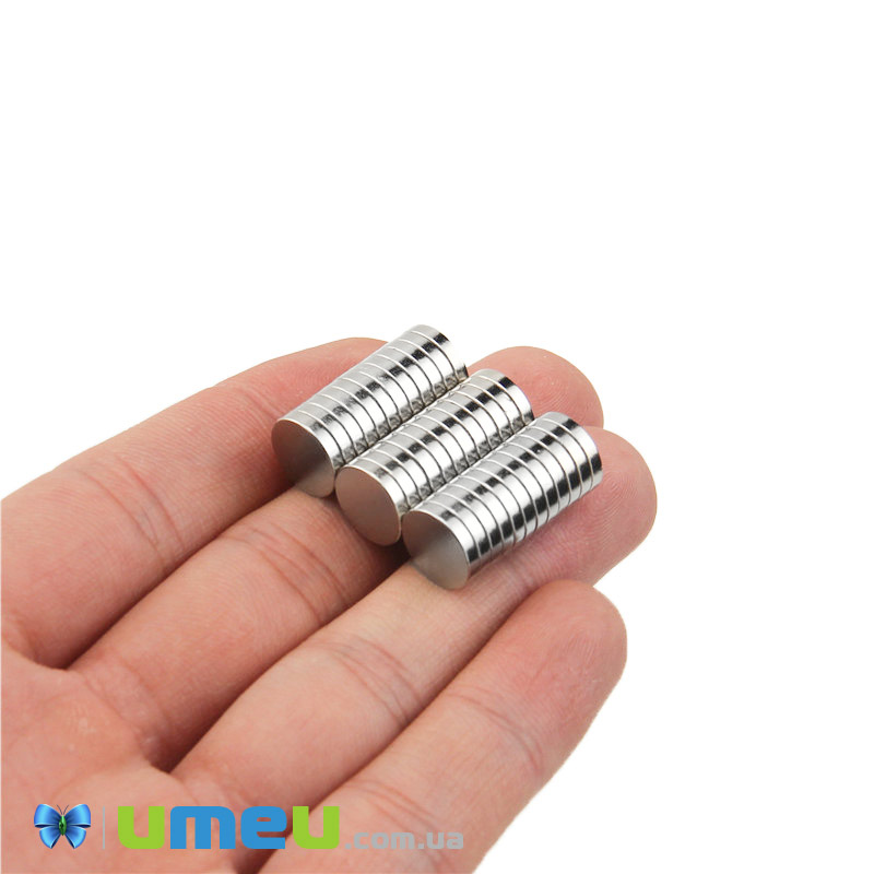 Магнит неодимовый для брошей Круглый, 10х1,7 мм (OSN-039332)