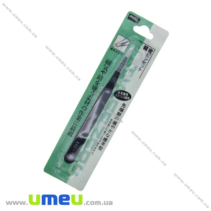 Пинцет бижутерный ровный из нержавеющей стали, 11,5 cм (INS-033401)