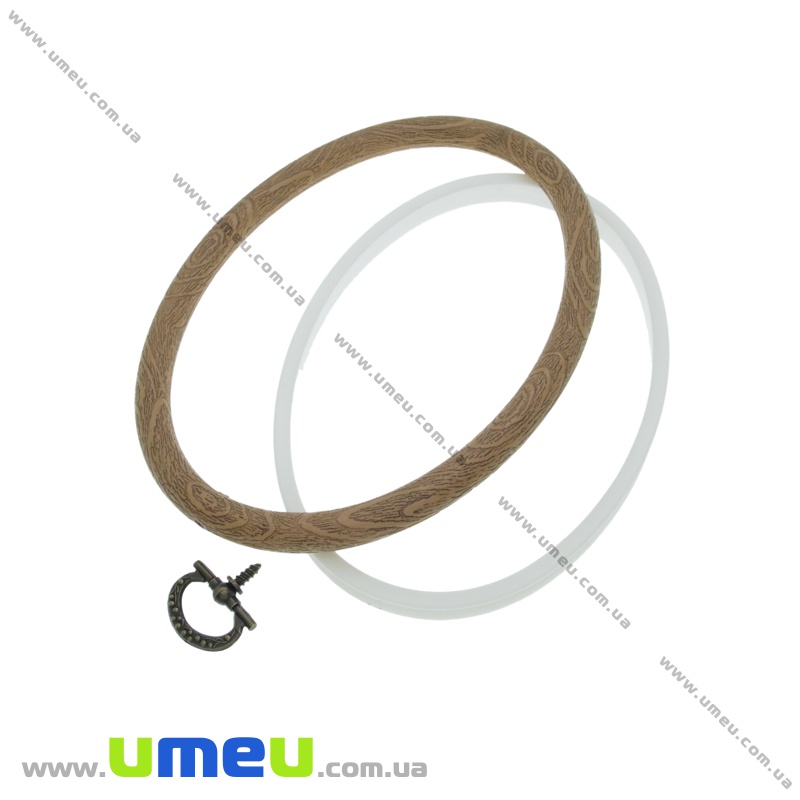 П'яльці-рамка овальні пластикові DMC, 14х10 см, Коричневі (MUL-035059)