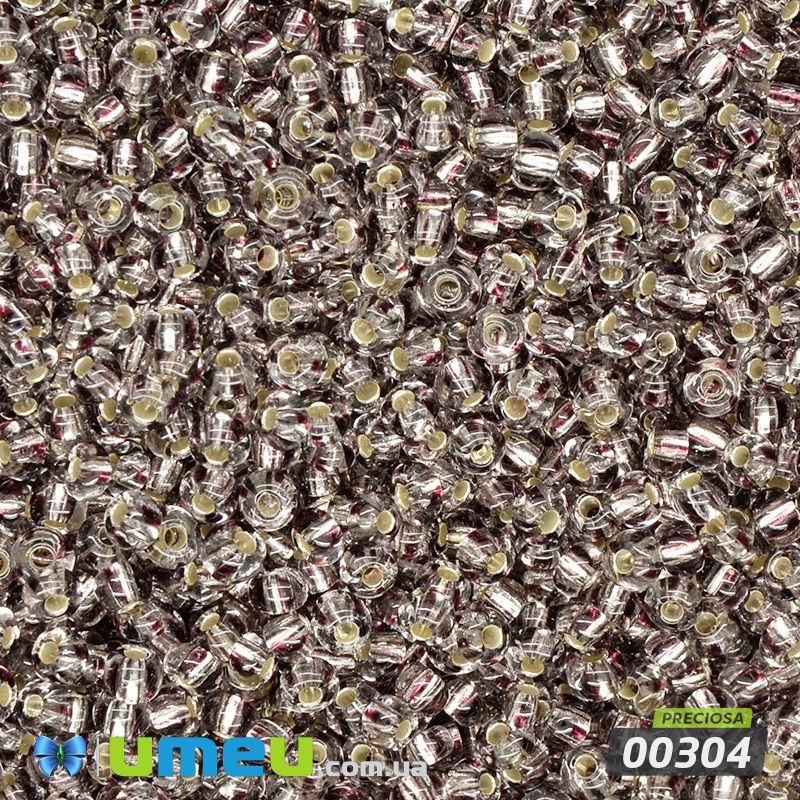 Бісер чеський №368/00304, Сірий, Блискучий, 10/0 (BIS-043866)