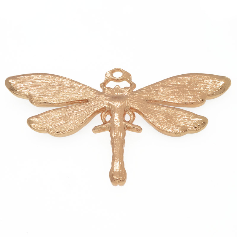 Підвіска метал. Стрекоза коричнева, 73х42 мм, Золото (POD-054684)
