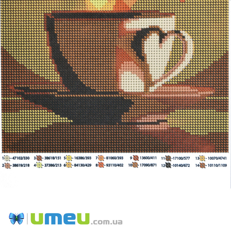 Схема для выш. бисером Юма, Кофе, 25х18 см (UPK-048204)