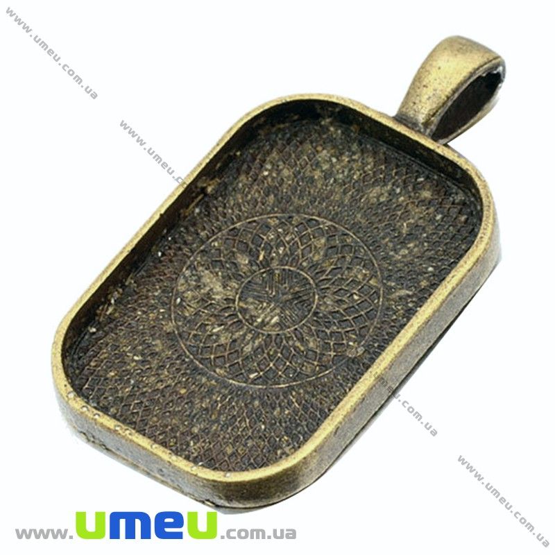 Основа прямокутна, 41х23 мм, 30х20 мм, Антична бронза (OSN-028197)