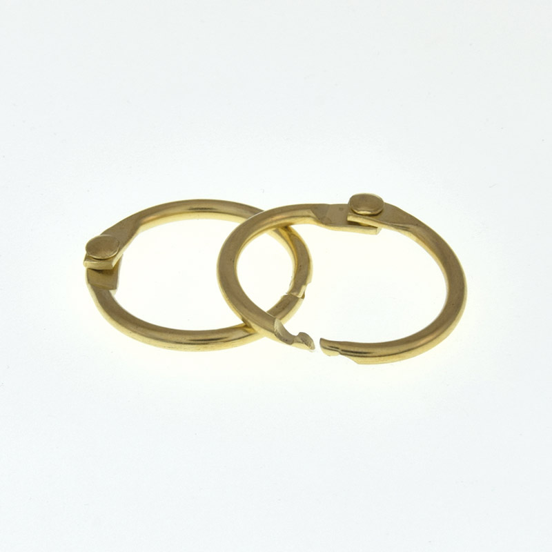 Кольцо для ключей зажимное, Золото, 25 мм (OSN-059408)