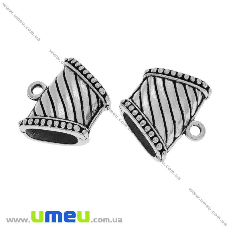 Основа для кулона Бейл, 24х23х12 мм, Античне срібло (OSN-028381)