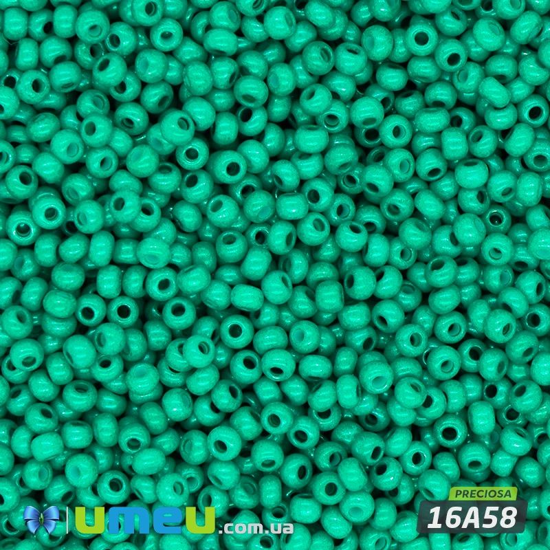 Бісер чеський №294/16А58, Зелений яскравий, Натуральний, 10/0 (BIS-043857)