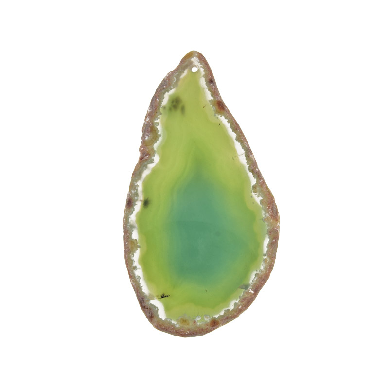 Зріз Агата, Зелений, 84х45 мм (POD-009215)