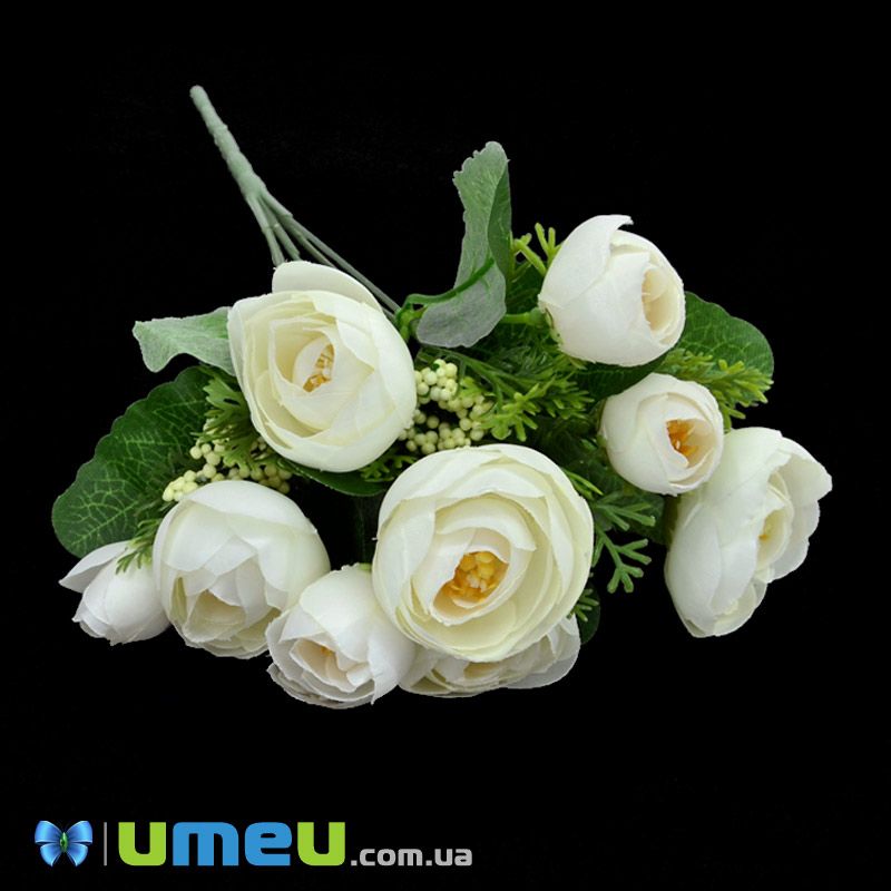 Букет півонії, 30 см, Білий (DIF-045774)