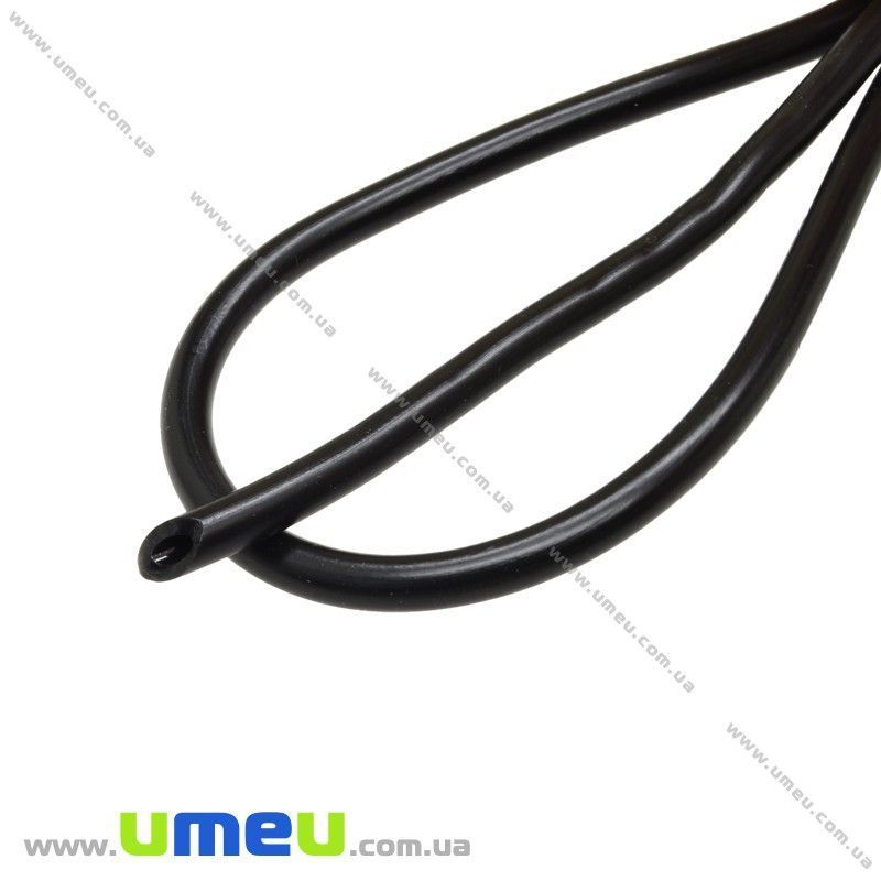 Шнур каучуковий порожнистий, Чорний, 3 мм (LEN-033650)