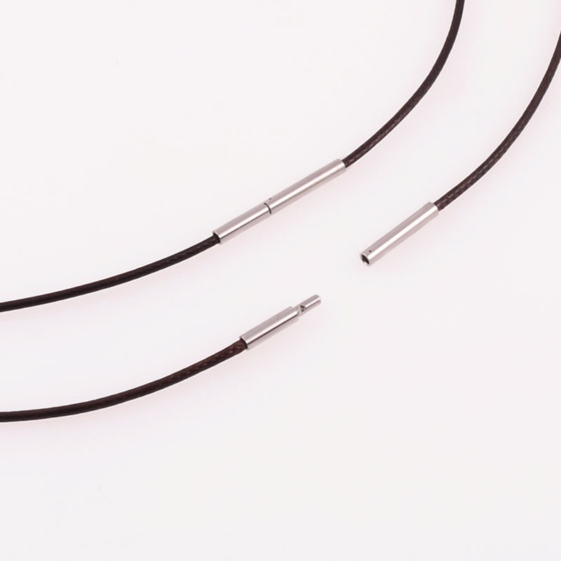 Основа для кольє 1 мм, 41 см, Замок нерж. сталь, Коричнева (OSN-055545)