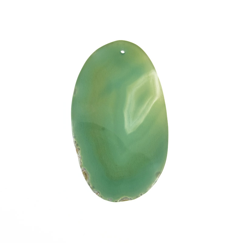 Зріз Агата, Зелений, 75х45 мм (POD-011951)