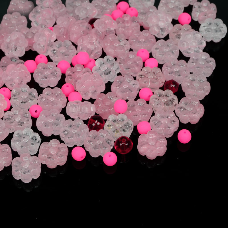 Намистини чеське скло Preciosa 92-Mix-Flower3-Pink / Red (BUS-036610)