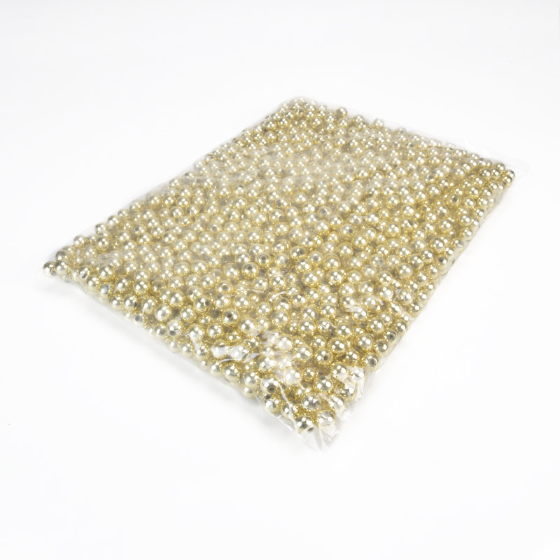 Намистини для сумок ОПТ, Пластикові, Круглі, 8 мм, Золотисті (BUS-059710)