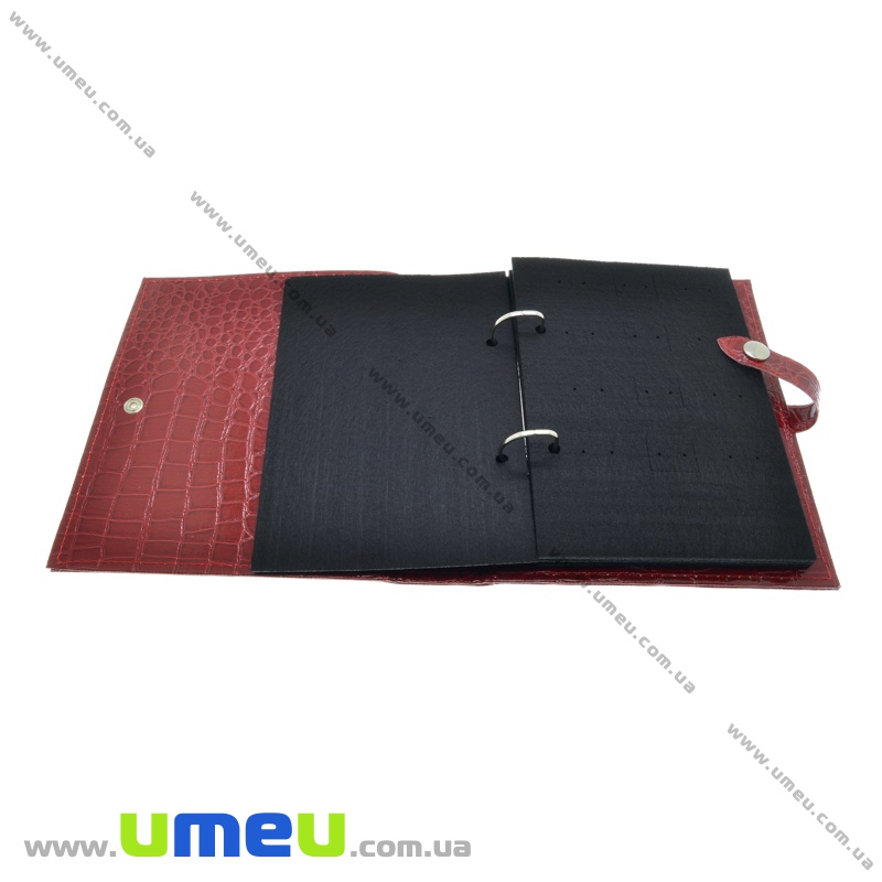 Органайзер-блокнот для готових прикрас, 21х18х5 см, Червоний (INS-035044)