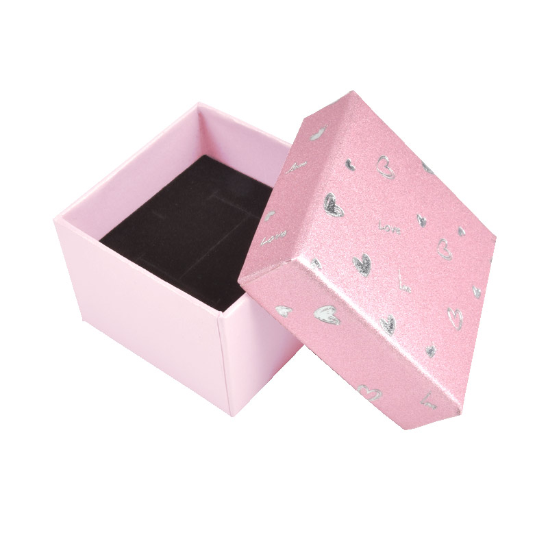 Коробочка Квадратна під колечко, 5х5х3,5 см, Рожева (UPK-060584)