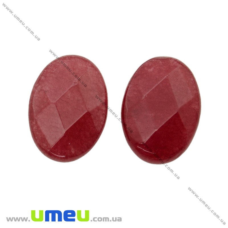 Кабошон нат. камінь двосторонній Нефрит червоний, Овал, 18х13 мм (KAB-020602)