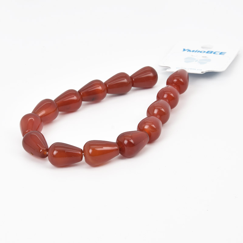 Бусины Сердолик, Натур. камень, 14х10 мм, Капля (BUS-057981)