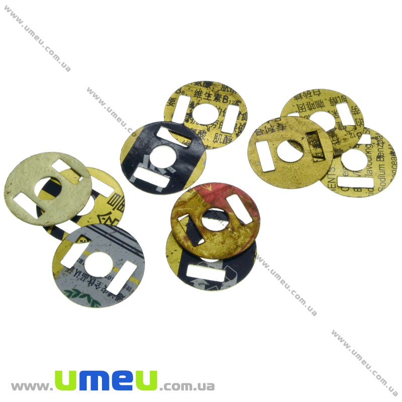 Замок-кнопка магнитная, Золото, 14 мм (BAG-002371)