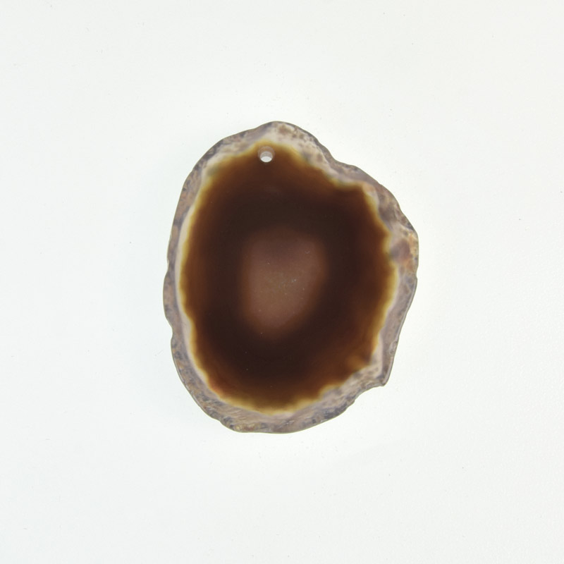 Зріз Агата, Коричневий, 51х40 мм (POD-022086)