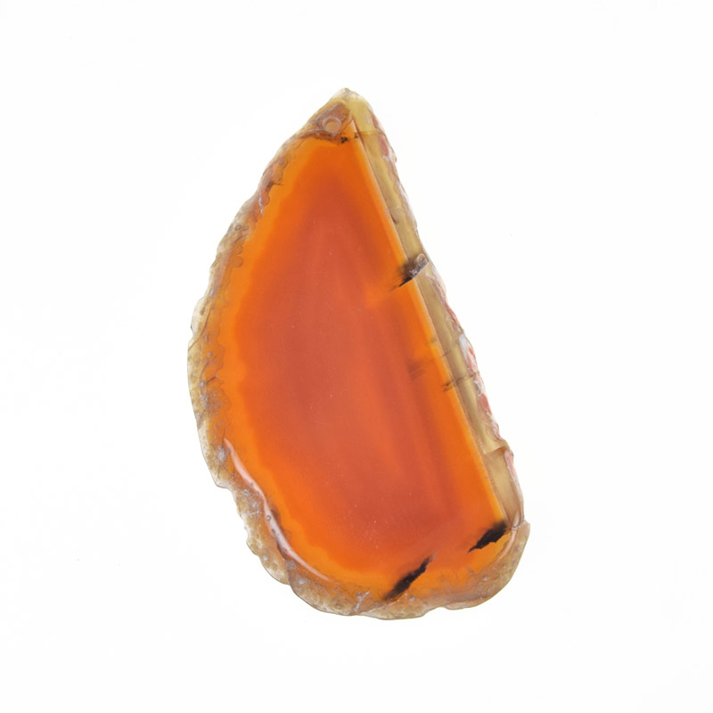 Зріз Агату, Червоно-коричневий, 72х37 мм (POD-022140)