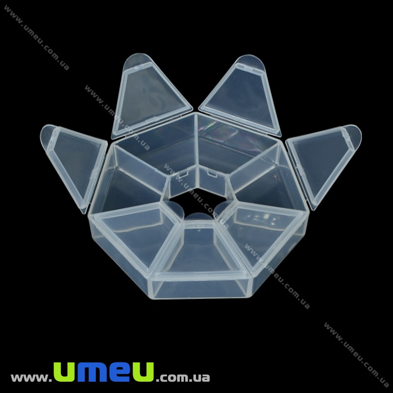 Органайзер для зберігання бісеру круглий на 7 осередків, 8,4х1,6 см (INS-019743)