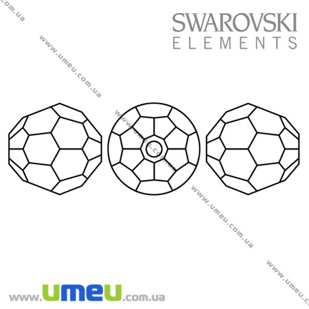 Намистина Swarovski 5000 Peridot, 10 мм, Гранована кругла (BUS-005353)