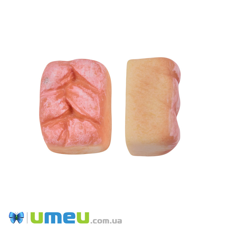 Кабошон из полимерной глины, Хлеб, 18х14 мм, Бежевый (DIF-050826)