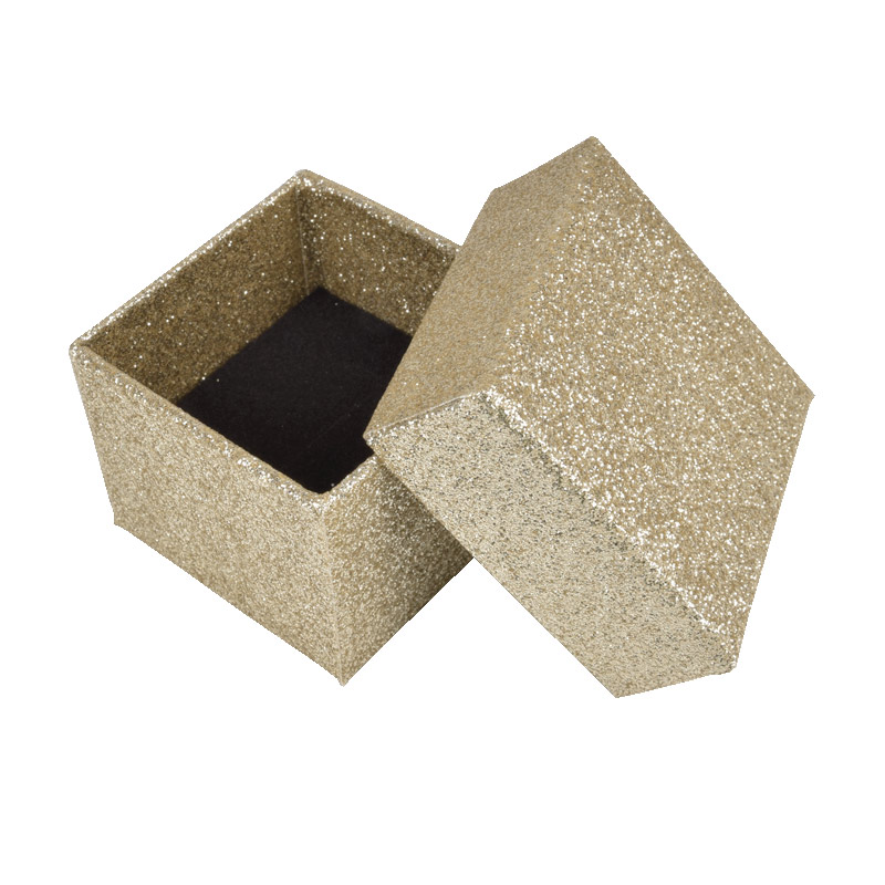 Коробочка Квадратна під колечко, 5х5х3,8 см, Золотиста (UPK-060579)