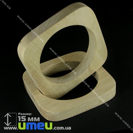Дерев'яний браслет Тетія, 15 мм, Липа (DEC-001755)