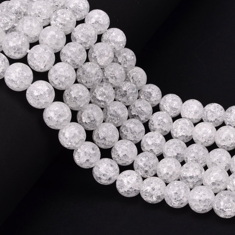 Намистини Кварц сніжний, Натур. камінь, 10 мм, Круглі (BUS-051649)