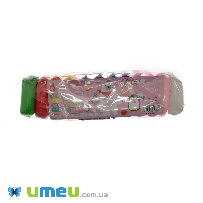 Набор воздушного пластилина со стеками, 12 цветов (GLN-041102)