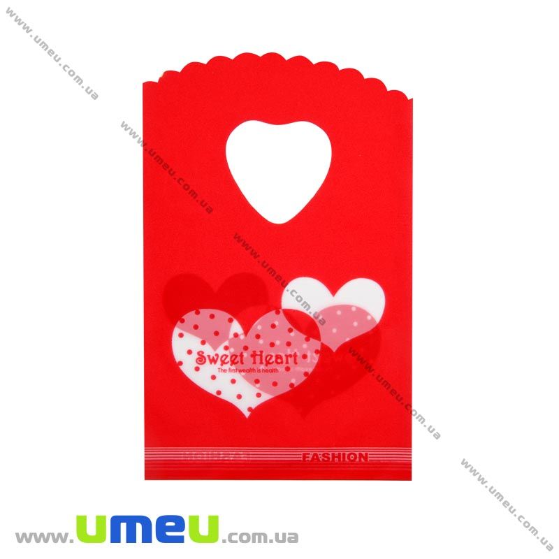 Подарунковий пакетик, 15х9 см, Червоний (UPK-014255)