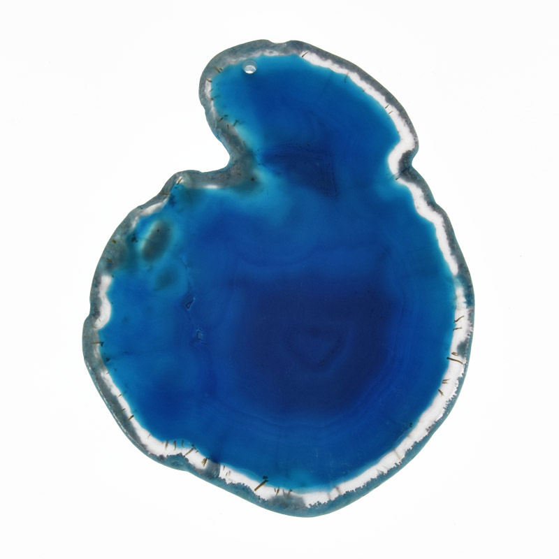 Зріз Агату, Синій, 80х64 мм (POD-020165)