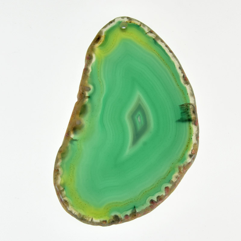 Зріз Агату, Зелений, 82х50 мм (POD-009264)