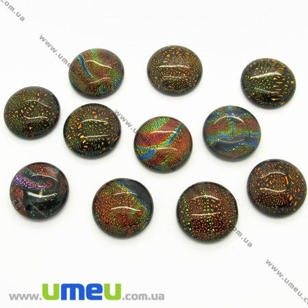 Кабошон діхроічний, 20 мм, Круглий (KAB-003078)
