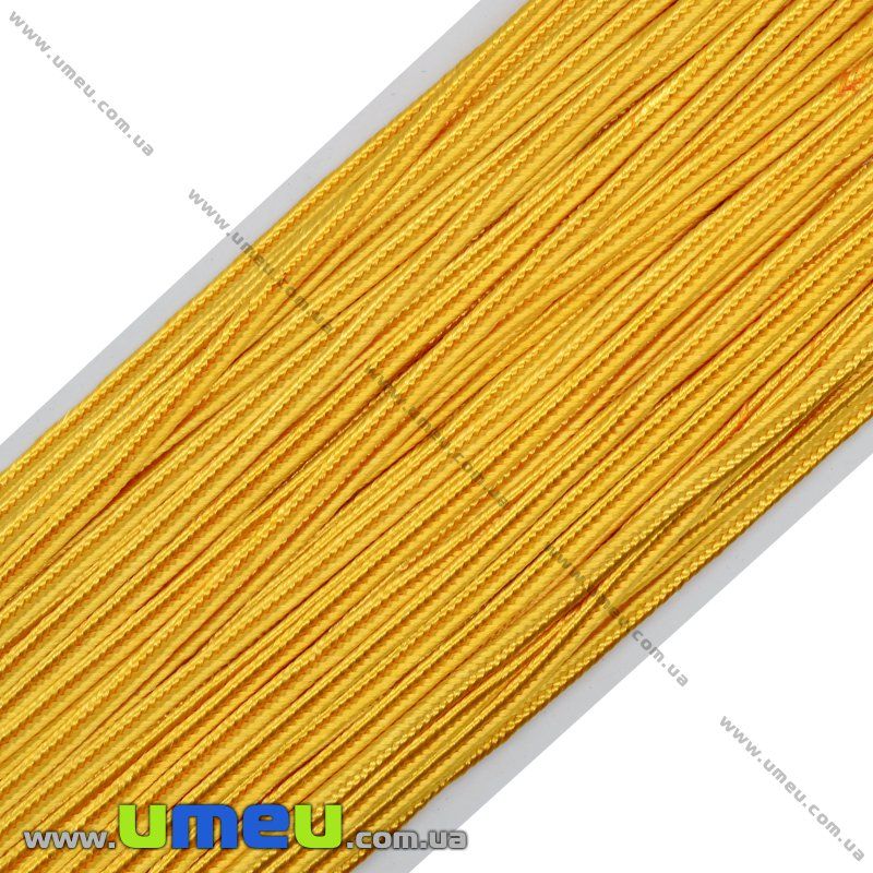 Сутажный шнур, 3 мм, Желтый, 1 м (LEN-010502)